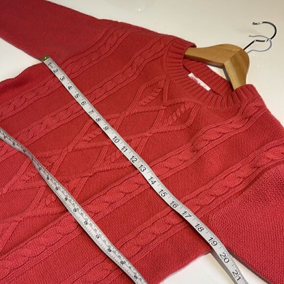 𝅺JOE Fresh x Jillian Harris cable knit steph sweater size XS pink - Picture 6 of 8